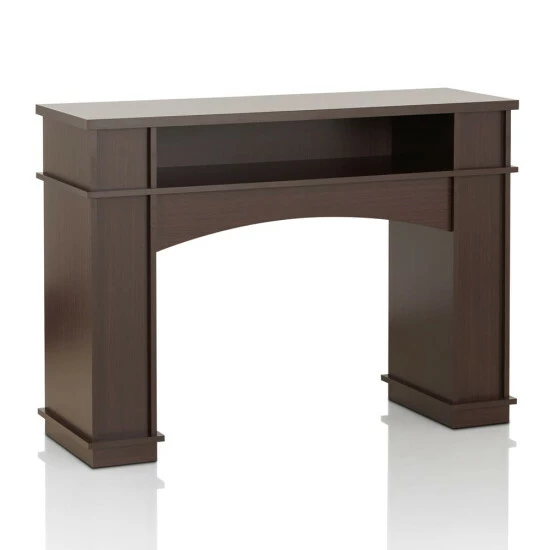 New ❤️ Furniture Of America Mete Modern Walnut 47-inch 1-shelf Console Table ⌛ - Image 4