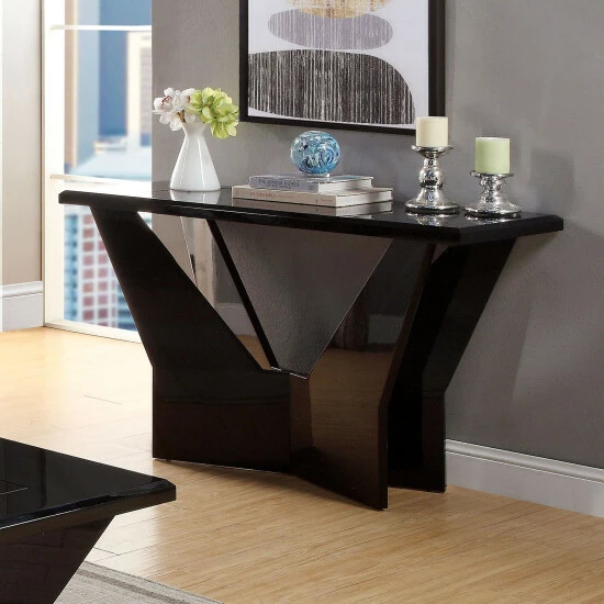 Flash Sale 🎉 Furniture Of America Ameena Contemporary 47-in Glass Top Sofa Table White ⌛ - Image 3