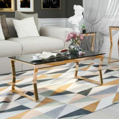 Brand new π Furniture Of America Kiloran Contemporary Glass Top 47-inch Coffee Table Chrome π€©