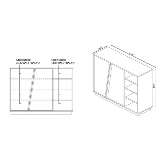 Promo π Furniture Of America Desi Contemporary White Storage π Shoe Cabinet β€οΈ - Image 7