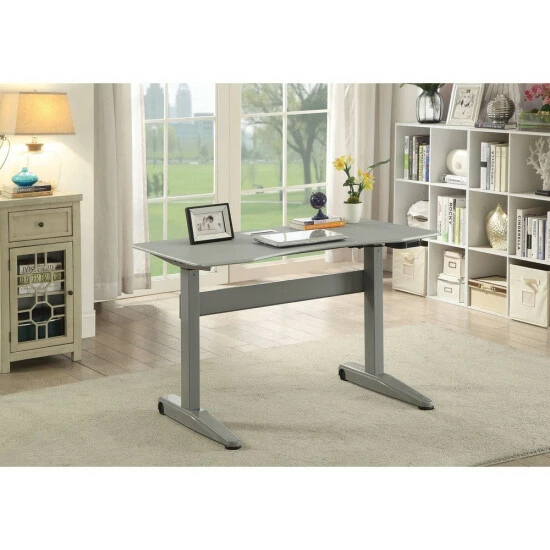 Coupon ❤️ Furniture Of America Glidene 47-inch Metal Adjustable Standing Desk White 🎁