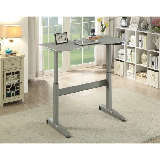 Coupon ❤️ Furniture Of America Glidene 47-inch Metal Adjustable Standing Desk White 🎁 - Image 4