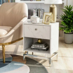 Promo 🛒 Furniture Of America Camelia Contemporary 18-inch 1-shelf Side Table Distressed Grey 👏