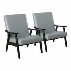 Promo π Furniture Of America Balf Modern Padded Accent Chair (Set Of 2) Light Grey π