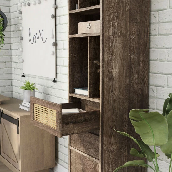 Outlet ✨ Furniture Of America Santee Mid-Century Modern Storage Media Tower ✨ - Image 2