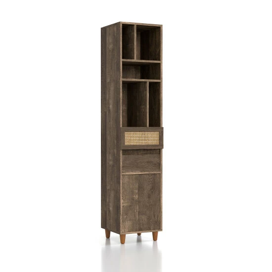 Outlet ✨ Furniture Of America Santee Mid-Century Modern Storage Media Tower ✨ - Image 3