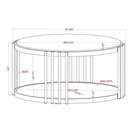 Flash Sale 🧨 Furniture Of America Roberts White Faux Marble Drum Coffee Table 👍 - Image 6