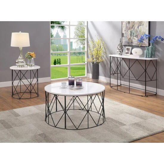 Best reviews of ✨ Furniture Of America Brigid Modern Metal 47-inch Geometric Sofa Table Walnut 🛒 - Image 3