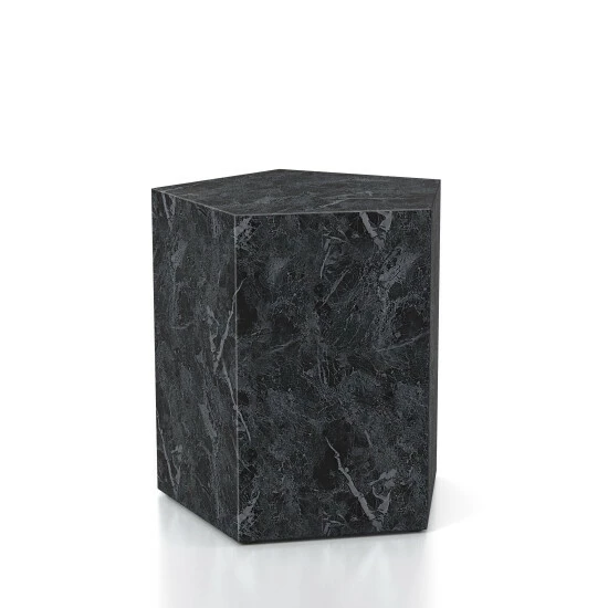 Hot Sale 🔥 Furniture Of America Alma Modern Faux Marble 19-inch Side Table Black 👍 - Image 7