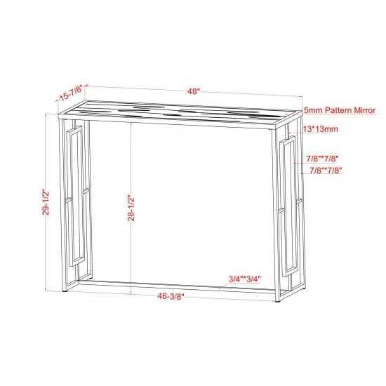 New 🔥 Glitterati Chrome & Ripple Glass Sofa Table By Furniture Of America ✔️ - Image 8