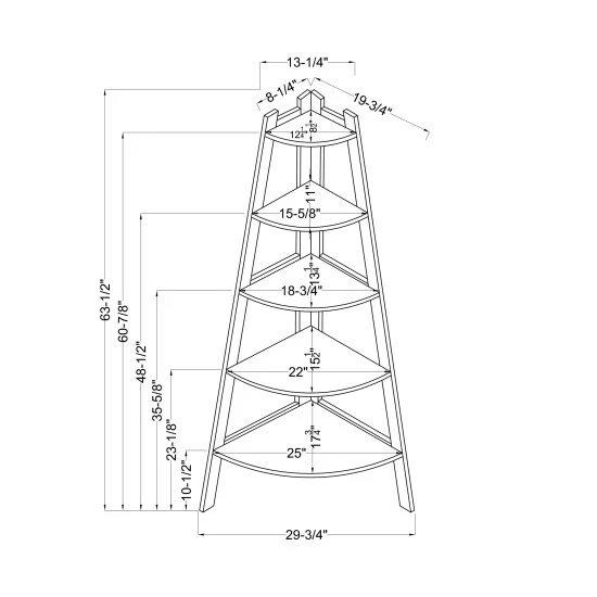Coupon 💯 Furniture Of America Kiki 5-tier Corner Ladder Display Bookshelf Black 😀 - Image 4