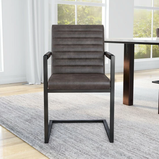 Best deal 🎁 Furniture Of America Vendrie Modern Upholstered Dining Chairs, Set Of 2 Brown 🎁 - Image 6