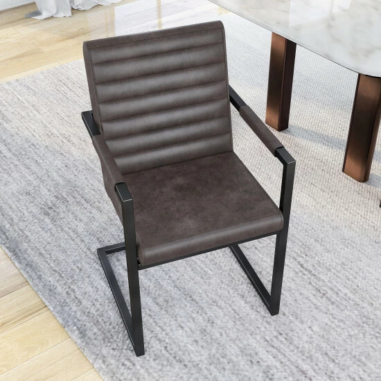 Best deal 🎁 Furniture Of America Vendrie Modern Upholstered Dining Chairs, Set Of 2 Brown 🎁 - Image 8