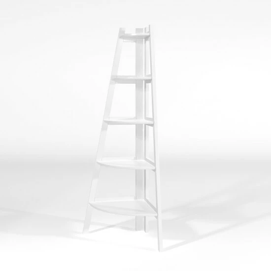 Coupon 💯 Furniture Of America Kiki 5-tier Corner Ladder Display Bookshelf Black 😀 - Image 6