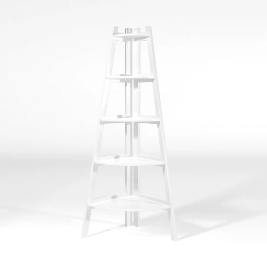 Coupon 💯 Furniture Of America Kiki 5-tier Corner Ladder Display Bookshelf Black 😀 - Image 7