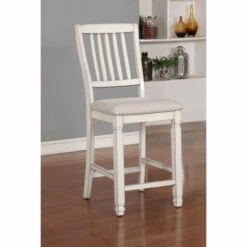 Brand new 🎉 Furniture Of America Keer Country White Fabric Counter Chairs (Set Of 2) ✨