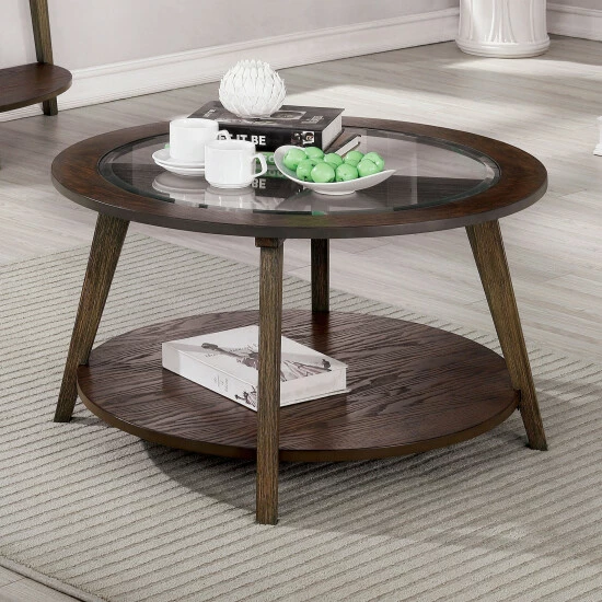 Brand new ๐ Furniture Of America Hula Oak 32-inch Solid Wood 1-shelf Coffee Table ๐
