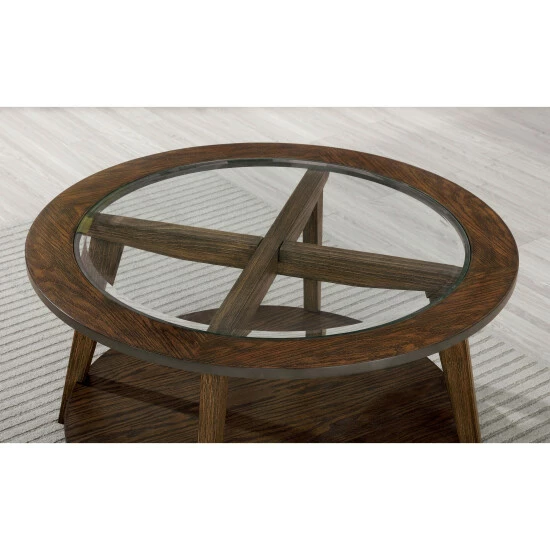 Brand new ๐ Furniture Of America Hula Oak 32-inch Solid Wood 1-shelf Coffee Table ๐ - Image 4