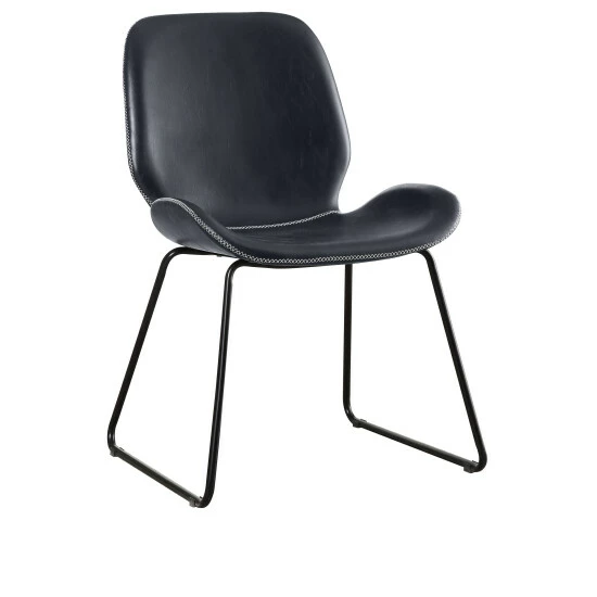 Best Sale π Furniture Of America Gill Modern Faux Leather Curved Accent Chair Black π