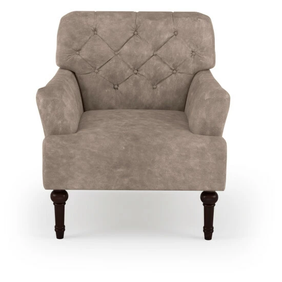 Budget 🌟 Furniture Of America Purani Tufted Wide Accent Chair With T-cushion Brown 😉 - Image 4