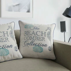 Buy 🎁 Furniture Of America Porch & Den Tammy Blue 'Beach Comber' Accent Pillows (Set Of 2) ⭐