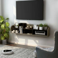 Coupon 🎉 Furniture Of America Paulo Contemporary 63-inch 4-shelf Media Console Chestnut 🎉