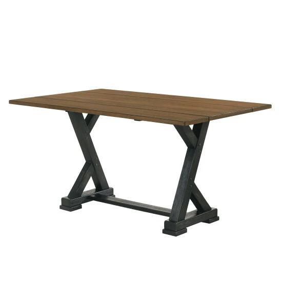 Buy 👍 Furniture Of America Teasdale Farmhouse Wood Flip Top 6-Piece Dining Table Set Antique Oak 👏 - Image 8