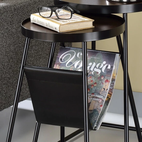 Best Pirce ⌛ Furniture Of America Leestra Modern Matte Black 20-inch Nesting Tables ❤️ - Image 3