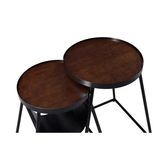 Best Pirce ⌛ Furniture Of America Leestra Modern Matte Black 20-inch Nesting Tables ❤️ - Image 4