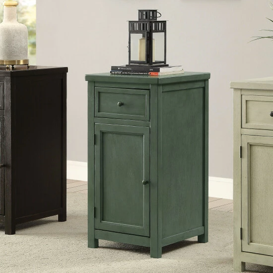 Best Sale 😀 Furniture Of America Kae Vintage 17-inch Solid Wood 1-drawer Side Table Antique White 👏 - Image 4