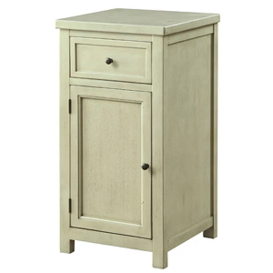 Best Sale 😀 Furniture Of America Kae Vintage 17-inch Solid Wood 1-drawer Side Table Antique White 👏 - Image 8