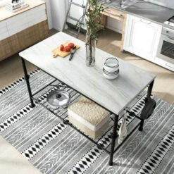 Buy 🥰 Avya White Genuine Marble 58" Kitchen Island By Furniture Of America Gold/white 🛒