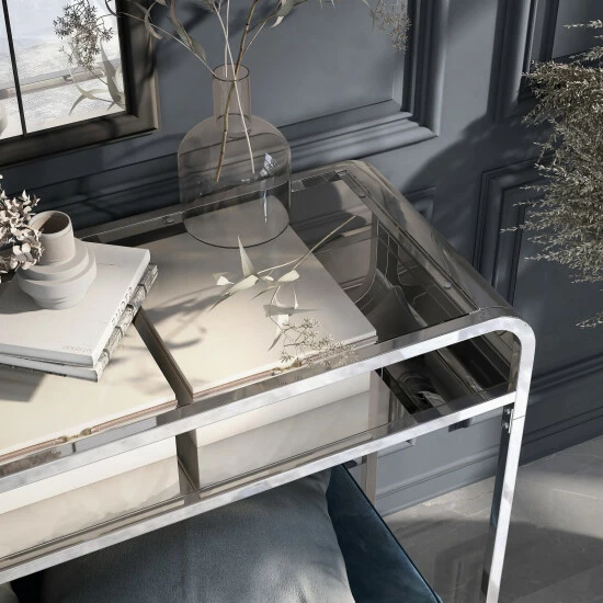 Coupon ⭐ Furniture Of America Watler Contemporary 46-inch 1-shelf Sofa Table Silver 💯 - Image 6