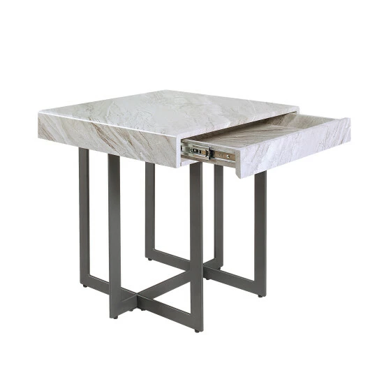 Hot Sale 💯 Granala Faux Marble 3pc Table Set With Drawers By Furniture Of America 🧨 - Image 7