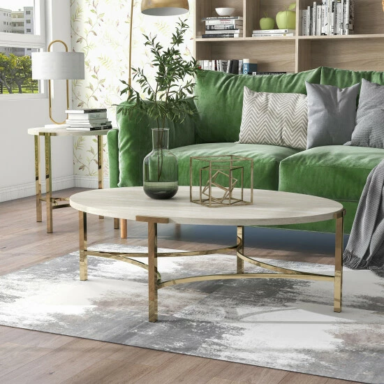 Coupon ✨ Brickelle Champagne 2-piece Coffee Table Set By Furniture Of America 🛒