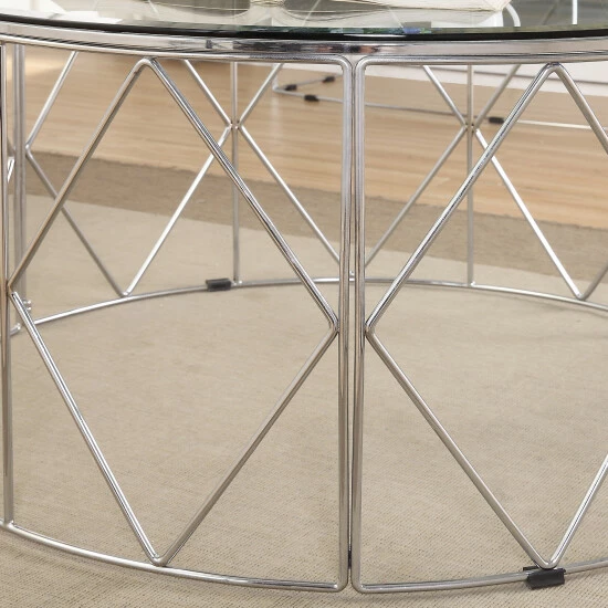 Brand new 🌟 Furniture Of America Eila Contemporary 35-inch Round Glass Coffee Table 🧨 - Image 2