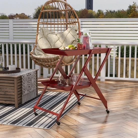 Top 10 😍 Furniture Of America Zonnie Contemporary Folding Server Cart White 🎉 - Image 3