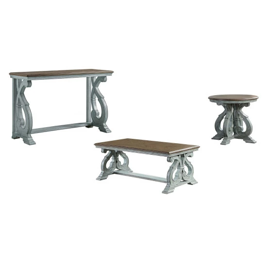 Best reviews of 🎉 Furniture Of America Roah Farmhouse Blue 3-piece Coffee Table Set 🔥 - Image 2