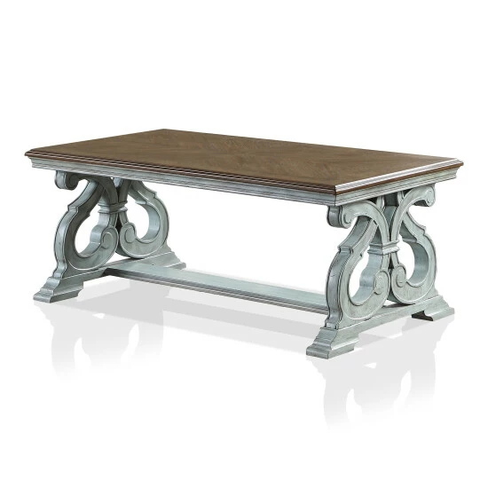 Best reviews of 🎉 Furniture Of America Roah Farmhouse Blue 3-piece Coffee Table Set 🔥 - Image 3