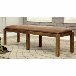 Coupon βοΈ Furniture Of America Sail Traditional Pine Faux Leather Dining Bench β