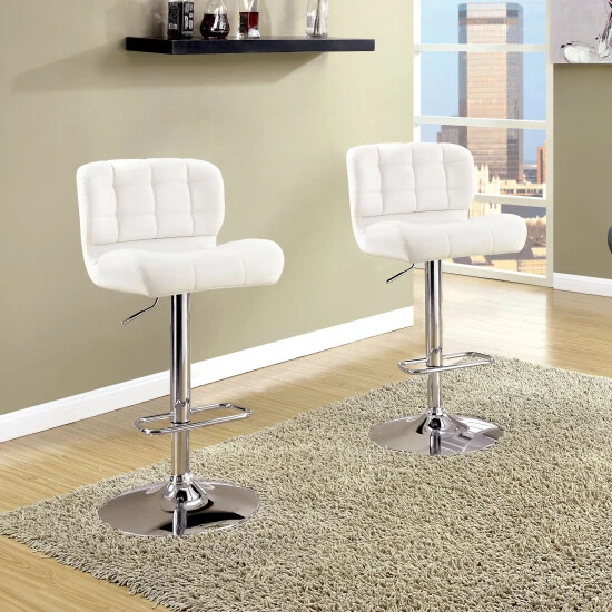 Buy β Furniture Of America Beas Contemporary Swivel Bar Chair (Set Of 2) Black π - Image 7