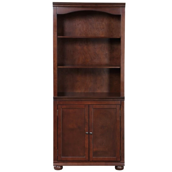 Top 10 👏 Omni Transitional 3-Shelf Bookcase With Cabinet By Furniture Of America Espresso 👍 - Image 8