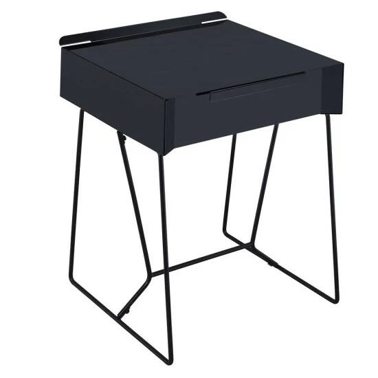 Outlet ✨ Furniture Of America Omer Modern Metal 1-drawer Side Table Champagne ✨ - Image 3