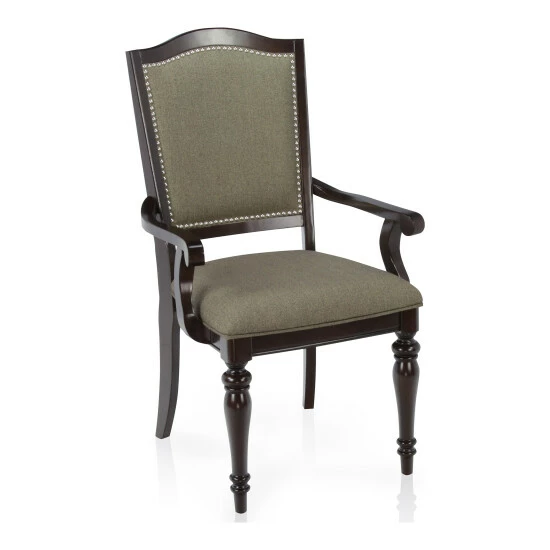 Budget π Furniture Of America Path Modern Walnut Faux Leather Arm Chairs (Set Of 2) Tan π - Image 4