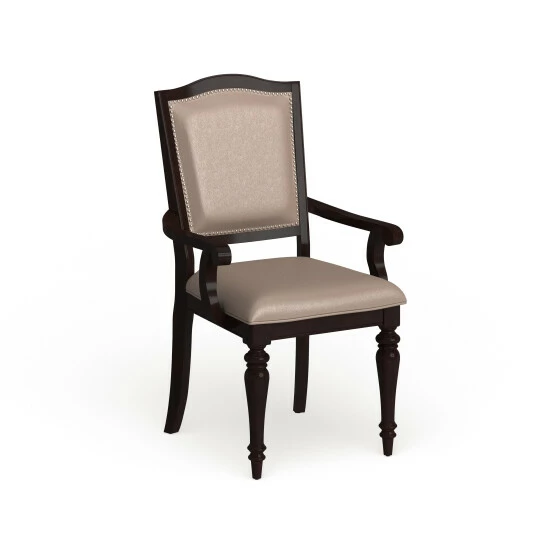 Budget π Furniture Of America Path Modern Walnut Faux Leather Arm Chairs (Set Of 2) Tan π - Image 5