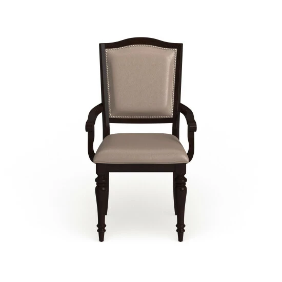 Budget π Furniture Of America Path Modern Walnut Faux Leather Arm Chairs (Set Of 2) Tan π - Image 6