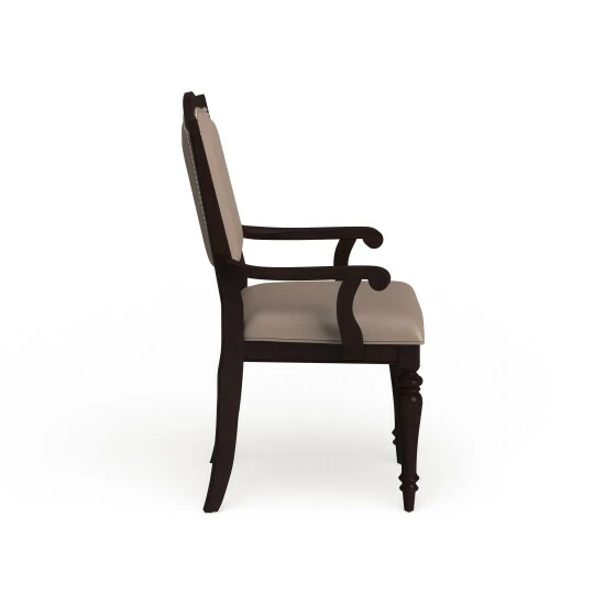 Budget π Furniture Of America Path Modern Walnut Faux Leather Arm Chairs (Set Of 2) Tan π - Image 7