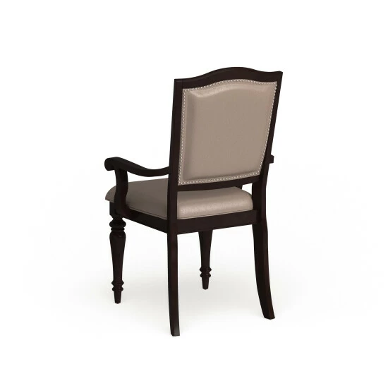 Budget π Furniture Of America Path Modern Walnut Faux Leather Arm Chairs (Set Of 2) Tan π - Image 8