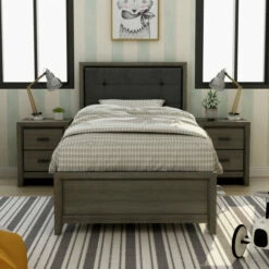 Flash Sale π Furniture Of America Aury Grey 3-piece Bedroom Set With 2 Nightstands π