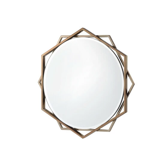 Budget 𧨠Furniture Of America Carson Carrington St Genies Metal Beveled Wall Mirror Champagne π₯ - Image 5
